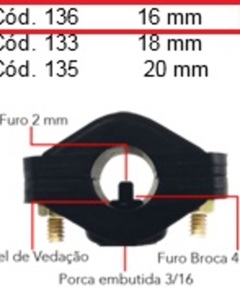 Connector for beak w/ screw 3/16"x16mm